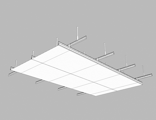 Zeichnung einer Klemmkassetten-Decke