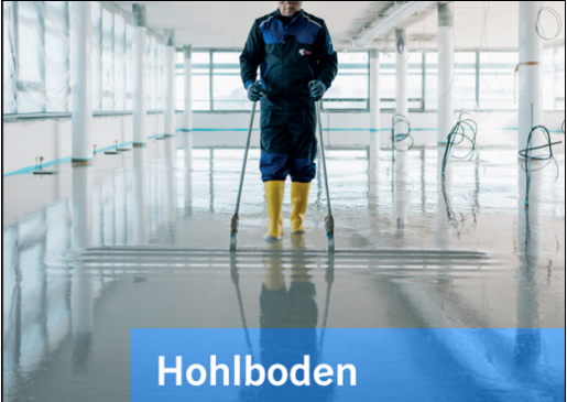 Mann bei Arbeiten am Hohlboden