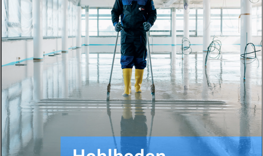 Mann bei Arbeiten am Hohlboden