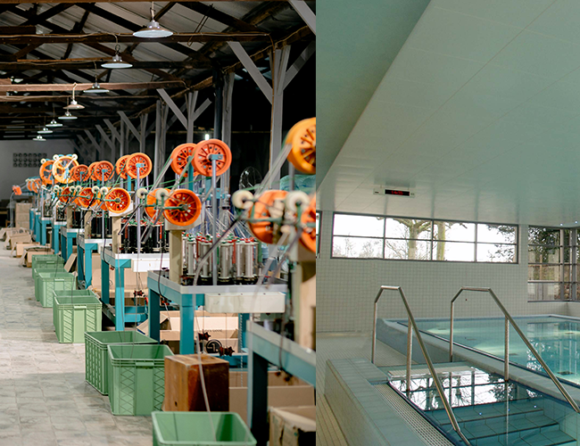 Stall und Schwimmbad als sonstige Gebäudetypen