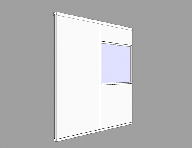 Zeichnung einer Reinraum-Wand