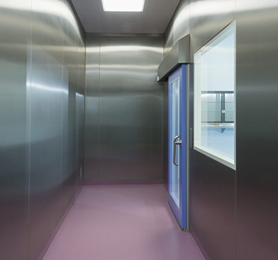 Schalenbau- und Achsrastersystem-Wand im Reinraum